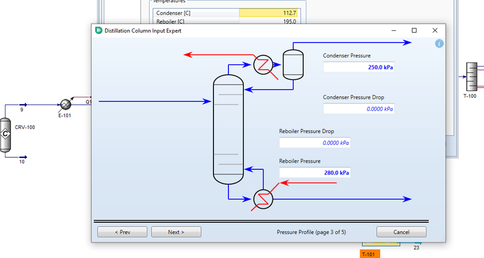 Pressure settings